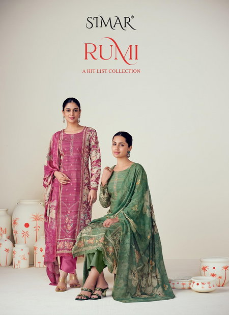 Rumi By Glossy Modal Printed Embroidery Dress Material Wholesale Price In Surat